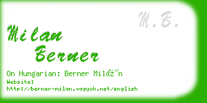 milan berner business card